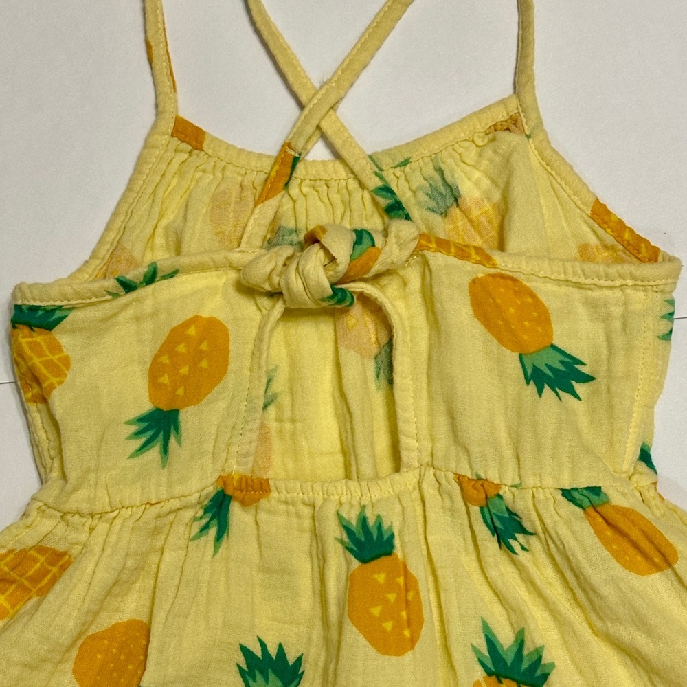 Cat & Jack Yellow Pineapple Spaghetti Strap Sundress in Size 4T - Picture 8 of 8